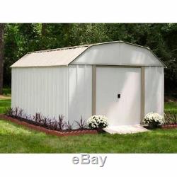 10x12 Metal Storage Shed Kit Backyard Outdoor Building Steel Tool House Garden