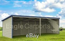 15x35 METAL Loafing Shed Barn Horse Stable STEEL Building TEXAS LOUISIANA & MORE