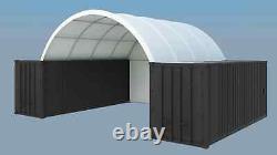 20'X20' Shipping Container Canopy Shelter PE/PVC Canvas Fabric Buildings Conex