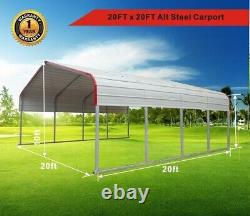 20'x20' Metal/Steel Carport Cover Car Shelter Heavy Duty Storage Building Garage