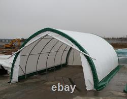 20x30x12 Canvas Fabric Building Shelter with Metal Frame, Camper, Boat Storage NEW