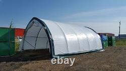 20x30x12 Canvas Fabric Building Shelter with Metal Frame, Camper, Boat Storage NEW