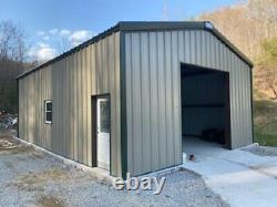 24x24x12 Steel Building SIMPSON Metal Garage Storage Shop Building Kit
