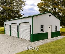 24x35x10 Metal Garage, Storage Building FREE DEL. & INSTALLATION! (prices vary)
