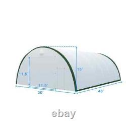 30x40x15 Canvas PE Fabric Tension Storage Hoop Building Shop Shelter Suihe