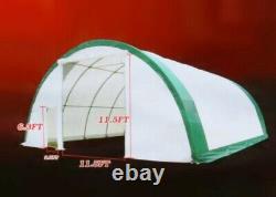 30x40x15 Canvas Tension PE Fabric Storage Hoop Building Shop Shelter Metal Frame