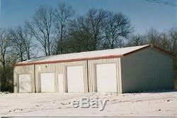30x50x12 Steel Building SIMPSON ALL GALVALUME Metal Building Kit Garage Storage
