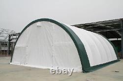 30x65x15 PE Fabric Canvas Storage Building Shelter Hoop Barn
