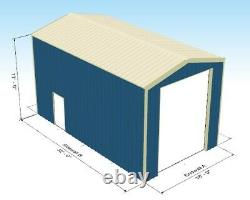 32x18x17 Camper RV Motorhome Storage Garage Stall Port Metal frame building