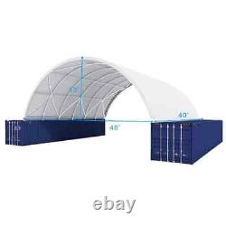 40x40x13 Conex Shipping Container Canopy Shelter PE Fabric Gold Mountain Shop