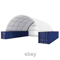 40x40x15 22oz PVC Double Truss Container Shelter Storage Building withBack Wall