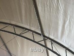 40x40x15 22oz PVC Double Truss Container Shelter Storage Building withBack Wall