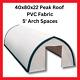 40x80x22 Pvc Fabric Storage Shelter Building Shop Barn 5ft Arches