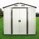 4' X 6' Diy Backyard Garden Shed Storage Kit Building Doors Steel Outdoor Xc