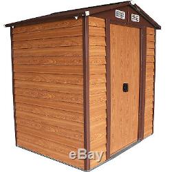 6'x5' Garden Storage House Tool Shed Outdoor Steel Utility Yard Building Lawn