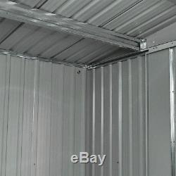 6' x 8' DIY Backyard Metal Garden Shed Storage Kit Building Doors Steel Outdoor