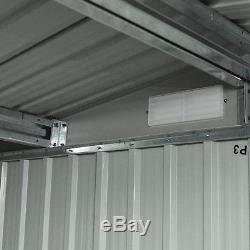6' x 8' DIY Backyard Metal Garden Shed Storage Kit Building Doors Steel Outdoor