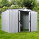 6' X 8' Shed Storage Kit Metal Garden Building Doors Steel Outdoor Diy Backyard