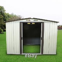 8'x6' Outdoor Garden Storage Shed Steel Garage Utility Tool Building Lawn