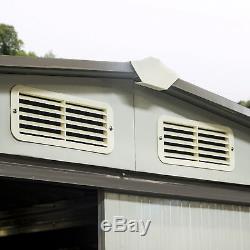 8'x6' Outdoor Garden Storage Shed Steel Garage Utility Tool Building Lawn