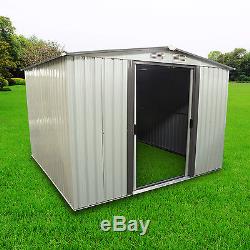 8'x8' Outdoor Storage Shed Steel Garden Utility Tool Backyard Lawn Building Set