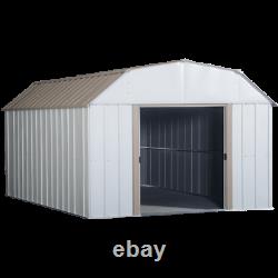 Arrow Storage Products Lexington Steel Storage Shed, 10 ft. X 14 ft. Eggshell