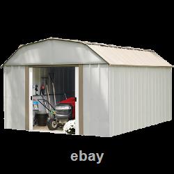 Arrow Storage Products Lexington Steel Storage Shed, 10 ft. X 14 ft. Eggshell