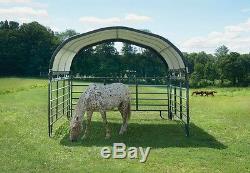 Canopy Storage Shed Outdoor Horse Corral Garden Building Steel Utility 12 x 12
