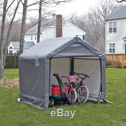 Canopy Storage Shed Outdoor Portable Garden Building Steel Yard Utility 6 x 6