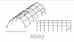 Covermore 20x40x12 Peak (15oz PVC) Tension Fabric Hoop Storage Building
