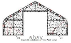 Covermore 40x80x2121 oz. PVC DUAL TRUSS FRAME, Storage Building Shelter Barn