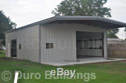 DuroBEAM Steel 30x36x14 Metal Building with 10 ft Self Supporting Canopy DiRECT