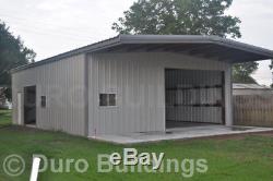 DuroBEAM Steel 30x40x14 Metal Building with 10' Self Supporting Canopy DiRECT