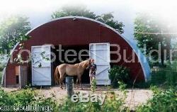 DuroSPAN Steel 37x50x15 Metal Quonset Barn Building Kit Open Ends Factory DiRECT