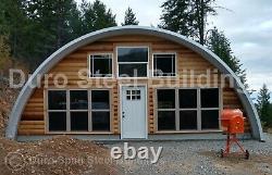 DuroSPAN Steel 51'x46'x17' Metal Quonset DIY Home Building Kits Open Ends DiRECT