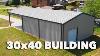 Finished 30x40 Metal Building With 22x30 Covered Parking Texas Best Construction