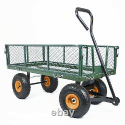 GARDEN TROLLEY and Sack Liner All Terrain Gravel Soil Gardening Wheelbarrow Cart