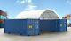 Gm (10 Oz Pe) 20'x20' Shipping Container Conex Mounted Fabric Canvas Shelter