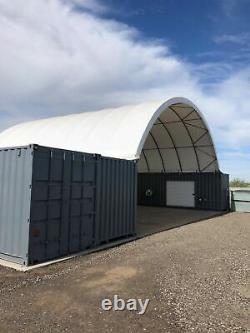 Gold Mountain 40'x40'x11' Shipping Container Conex PE Fabric Building Shelter