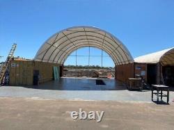 Gold Mountain 40'x40'x13' Shipping Container Canopy PE Fabric Building Shelter