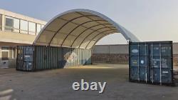 Gold Mountain 40'x40'x13' Shipping Container Canopy Shelter PE Fabric Building