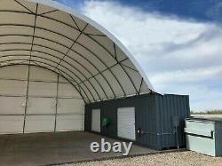 Gold Mountain 40x40x13 Shipping Container Canvas Shelter withFRONT+BACK WALLS