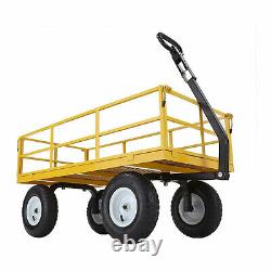 Gorilla Carts 1200 Pound Capacity Steel Utility Cart Wagon with Removable Sides