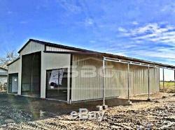 Metal Building Steel Pole Barn Kit Prefab 5 Car Garage Shop 66x36 FREE INSTALL