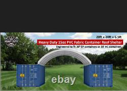 NEW 20x20 PVC Fabric conex container mounted shelter covermore canvas (15 oz)