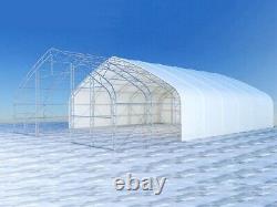 NEW 40x80x24 DUAL TRUSS 21oz PVC Fabric Canvas Storage Building Shelter Barn