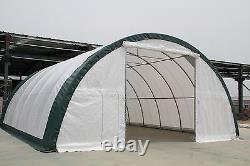 New 30x65x15 Canvas Fabric Storage Building Shelter Shop Metal Frame with warranty