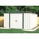 Outdoor Storage Shed Steel Utility Tool Backyard Garden White Building Lawn 8x6