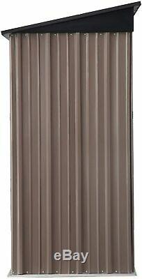 Outdoor Steel Storage Shed, 5'x3'x6' Metal Utility Shed Backyard Lawn Building