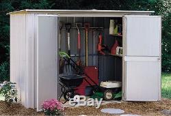 Outdoor Storage Shed Steel Utility Tool Backyard Garden Building Lawn 8 x 3 New
